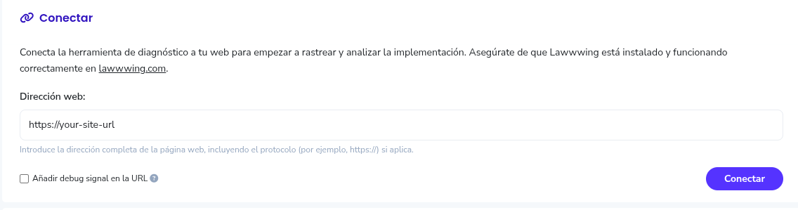 Conectar herramienta de diagnóstico