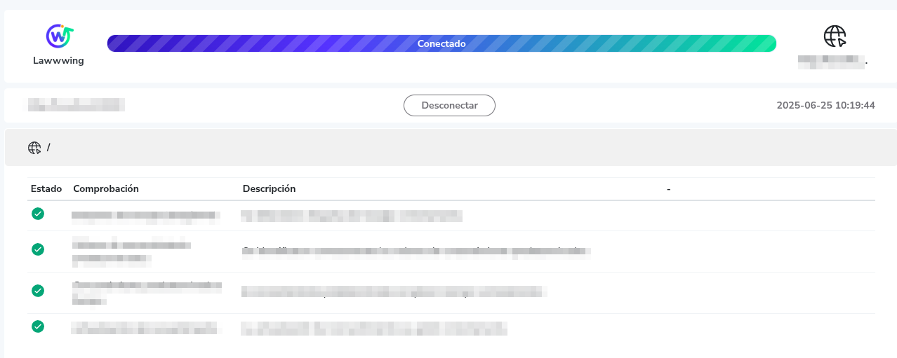 Resultados de la herramienta de diagnóstico