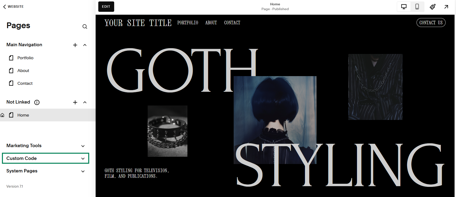 Squarespace Custom Code