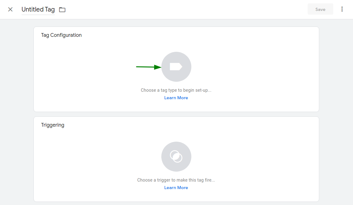 Tag manager tag configuration