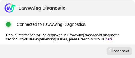 Diagnostic tool connection successful